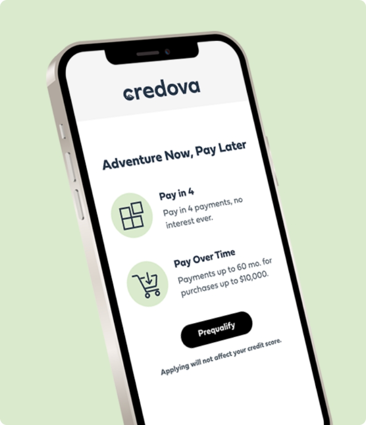 Credova Adventure Now. Pay Later